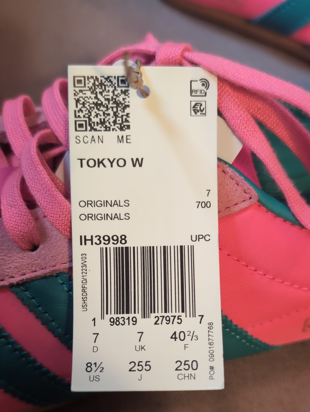 Adidas Tokyo W Pink & Teal Women's Sneakers New W Tags Size 8.5 - Picture 6 of 6